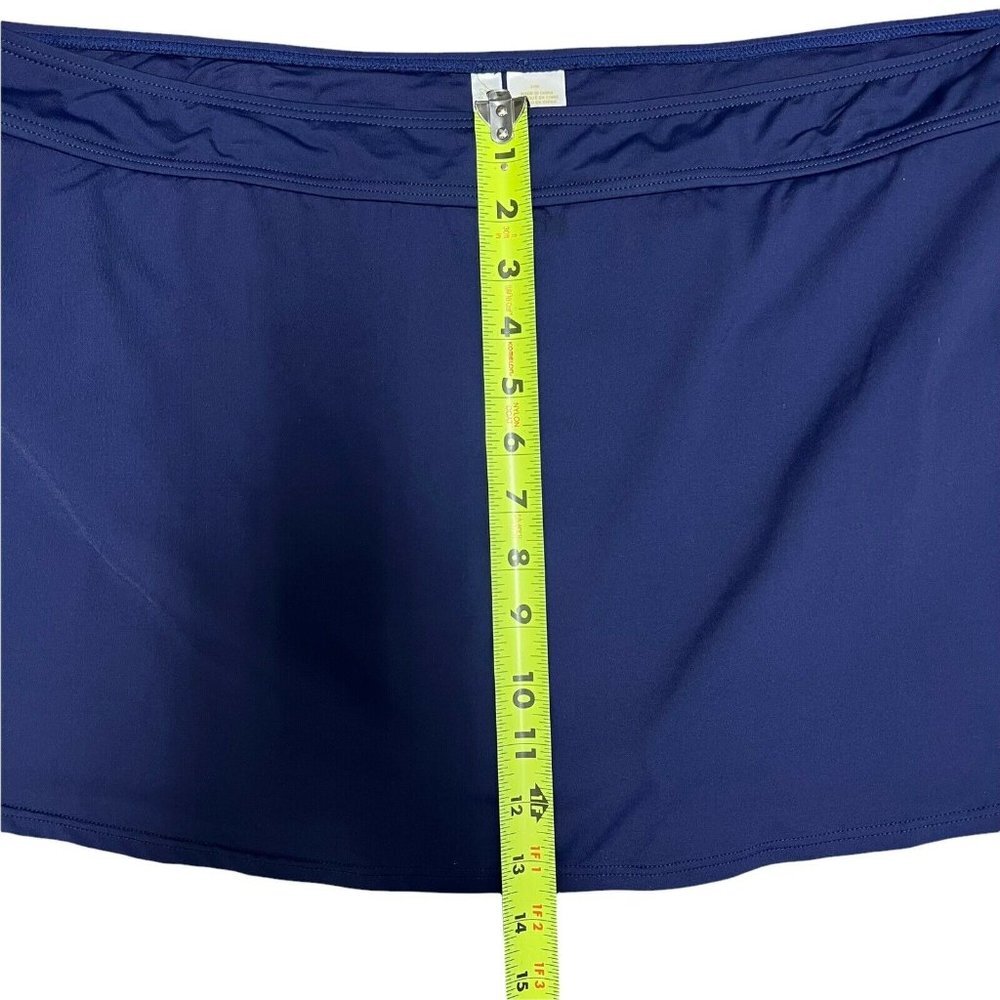 NWT Anne Cole Swimsuit Bikini Bottoms Skirt Plus Size 24W 24 Navy - Picture 3 of 12